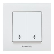 PANASONIC KARRE PLUS WHITE 2GANG TWO WAY SWITCH COMPLETE