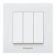 PANASONIC KARRE PLUS WHITE ONE WAY 3 GANG SWITCH