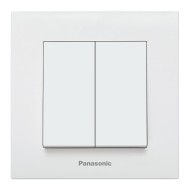 PANASONIC KARRE PLUS WHITE ONE WAY 2 GANG SWITCH