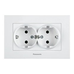 PANASONIC KARRE PLUS КОНТАКТ ДВОЕН БЯЛ ШУКО