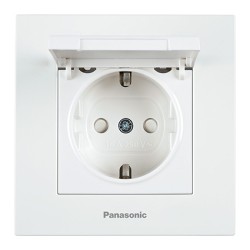 PANASONIC KARRE PLUS WHITE SOCKET 2P+E WITH LID Complete