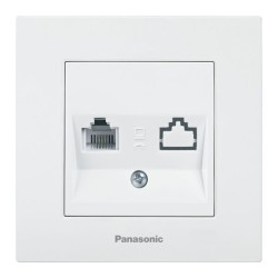 PANASONIC KARRE PLUS WHITE TELEPHONE SOCKET RJ11 Cat 3