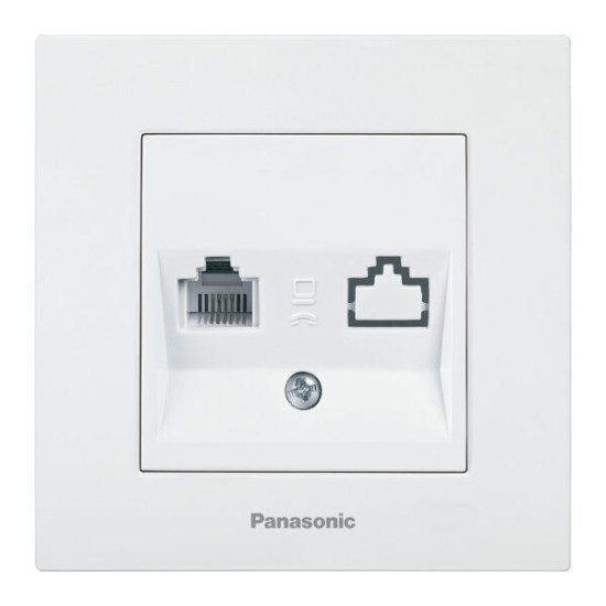 PANASONIC KARRE PLUS РОЗЕТКА ТЕЛЕФОН RJ11 Cat 3 БЯЛ