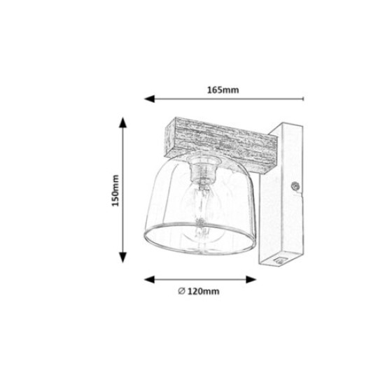 RABALUX DECORATIVE WALL LIGHT CARDAMOM 3081
