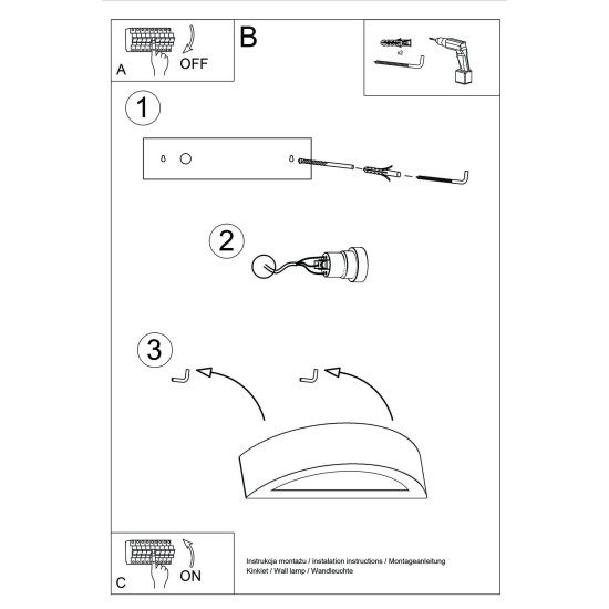 SOLLUX WALL LAMP ATENA WHITE SL.0001