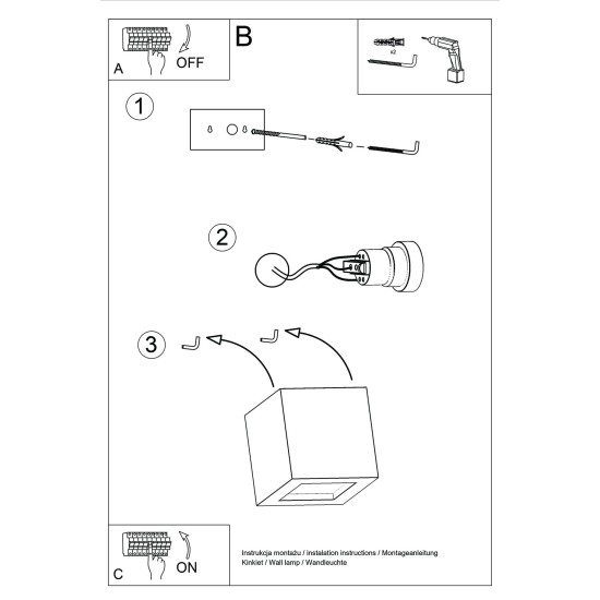 SOLLUX WALL LAMP LEO BLACK SL.0872