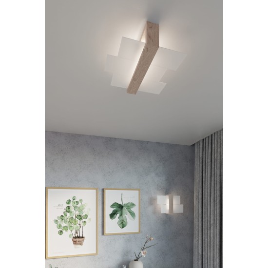 SOLLUX LAMPA DE TAVAN FENIKS 2 SL.0076 NATURAL LEMN