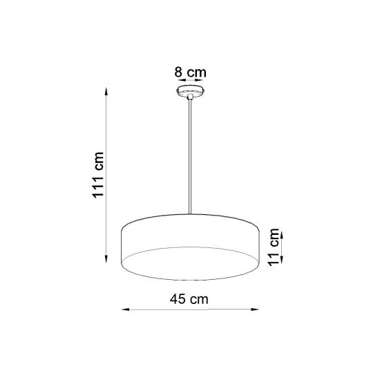 SOLLUX PENDUL ARENA 45 GRI E27 2x60W IP20 SL.0119