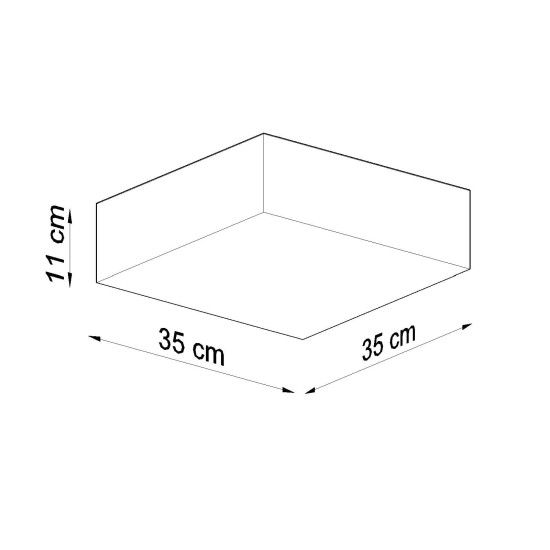SOLLUX CEILING LIGHT HORUS 35 BLACK E27 2x60W IP20 SL.0136