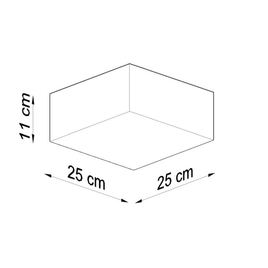 SOLLUX ПЛАФОН HORUS 25 СИВ E27 1x60W IP20 SL.0143