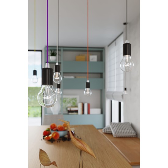 SOLLUX PENDUL EDISON E27 1x60W IP20 SL.0152 NEGRU