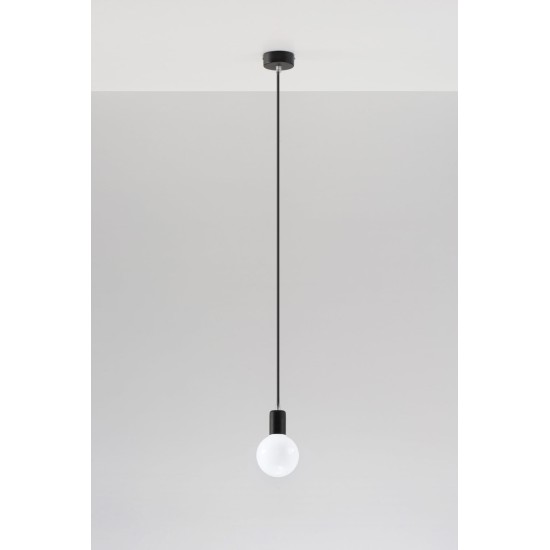 SOLLUX PENDUL EDISON E27 1x60W IP20 SL.0152 NEGRU