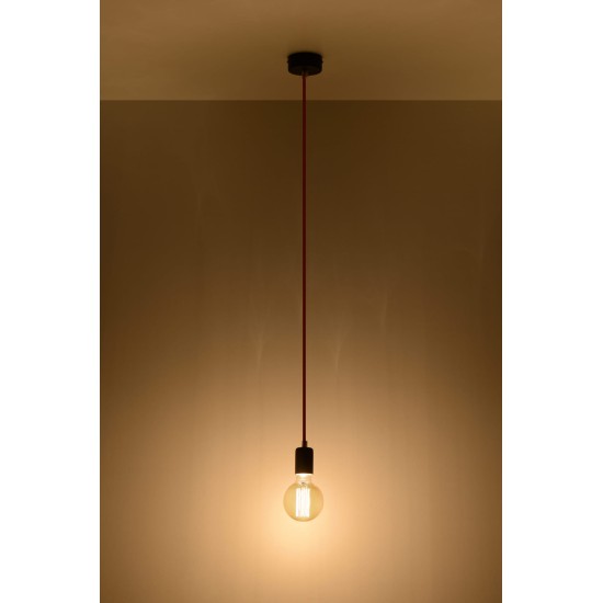 SOLLUX PENDUL EDISON E27 1x60W IP20 SL.0152 NEGRU