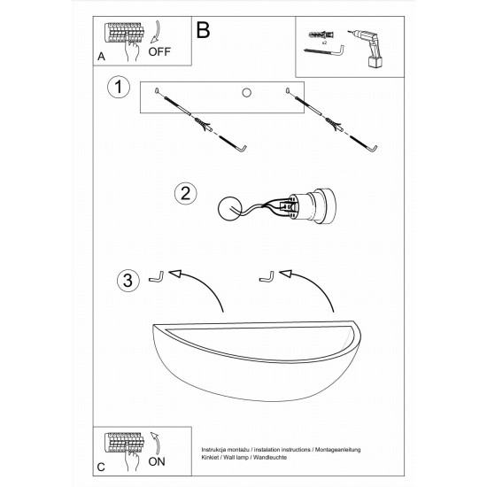 SOLLUX WALL LAMP OSKAR WHITE SL.0160