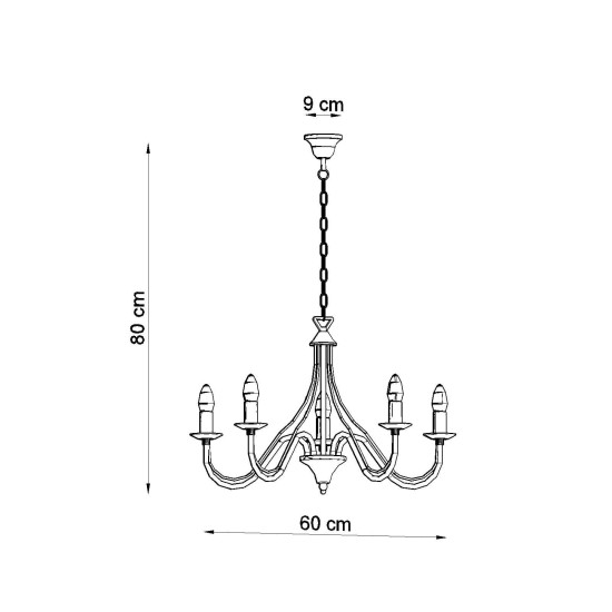 SOLLUX CHANDELIER MINERWA 5 WHITE SL.0214