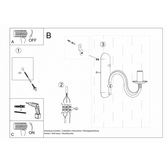 SOLLUX WALL LAMP MINERWA WHITE SL.0216