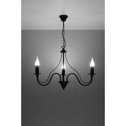 SOLLUX CANDELABRU MINERWA 3 NEGRU SL.0217