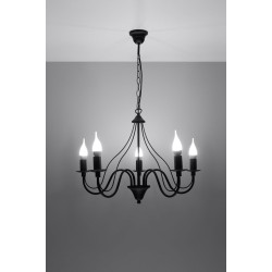 SOLLUX CANDELABRU MINERWA 5 NEGRU SL.0218