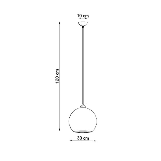 SOLLUX PENDUL  BALL GALBEN E27 1x60W IP20 SL.0252