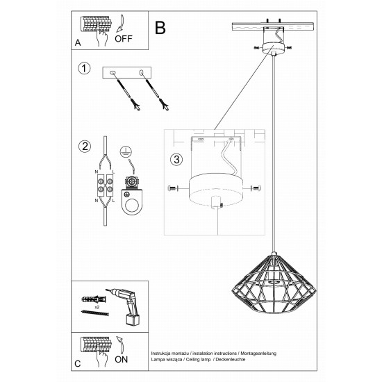 SOLLUX PENDANT UMBERTO SL.0293