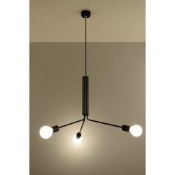 SOLLUX ПОЛИЛЕЙ DUOMO 3D ЧЕРЕН E27 3x60W IP20 SL.0303