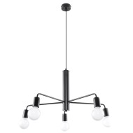 SOLLUX CHANDELIER DUOMO 5 BLACK E27 5x60W IP20 SL.0304