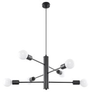 SOLLUX CHANDELIER DUOMO 6 BLACK E27 6x60W IP20 SL.0305