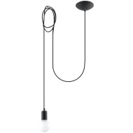 SOLLUX PENDUL EDISON 1 E27 1x60W IP20 SL.0369 NEGRU
