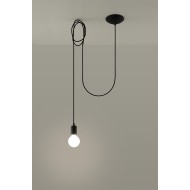 SOLLUX PENDUL EDISON 1 E27 1x60W IP20 SL.0369 NEGRU