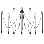 SOLLUX PENDUL EDISON 7 E27 7x60W IP20 SL.0372 NEGRU