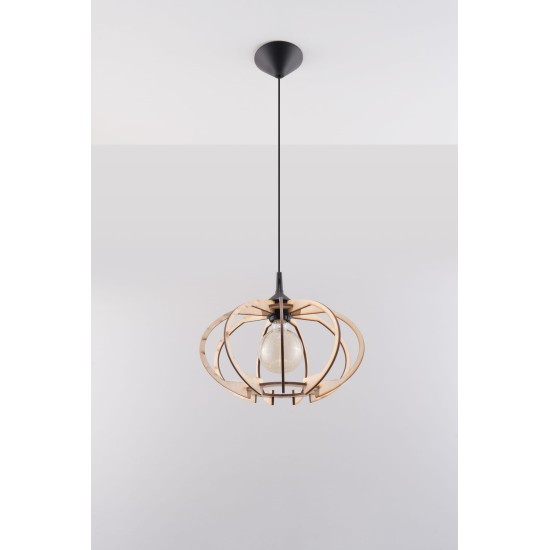 SOLLUX PENDANT WOOD MANDELINO SL.0392