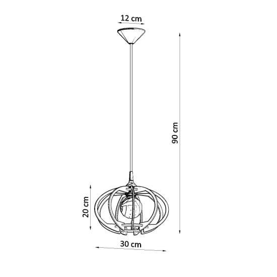 SOLLUX PENDANT WOOD MANDELINO SL.0392