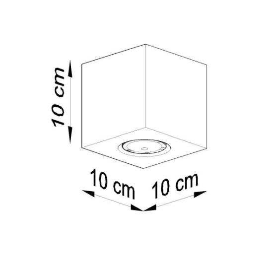 SOLLUX SQUARE CEILING SPOT QUAD PEACH PUFF SL.0493