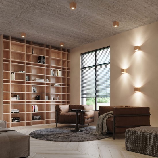 SOLLUX SQUARE CEILING SPOT QUAD PEACH PUFF SL.0493