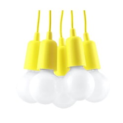 SOLLUX PENDANT LAMP DIEGO 5 YELLOW E27 5x60W IP20 SL.0580