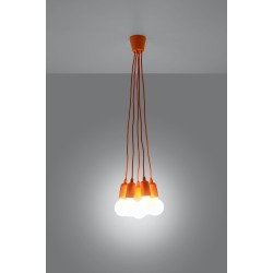 SOLLUX PENDANT LAMP DIEGO 5 ORANGE E27 5x60W IP20 SL.0586