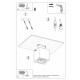 SOLLUX SPOT PATRAT DE TAVAN VALDE PERSIAN INDIGO SL.0646 GRI 10W