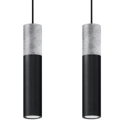 SOLLUX BORGIO 2 HANGING LAMP BLACK GU10 2X40W IP20 SL.0651