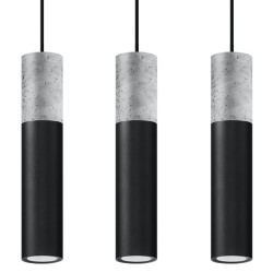 SOLLUX BORGIO 3 HANGING LAMP BLACK GU10 3X40W IP20 SL.0652