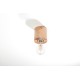 SOLLUX ROUND CEILING LIGHT SALGADO PEACH PUFF SL.0672 NATURAL WOOD