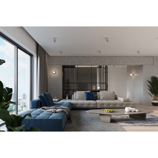 SOLLUX ROUND WALL LAMP SALGADO INDIGO SL.0679 GREY