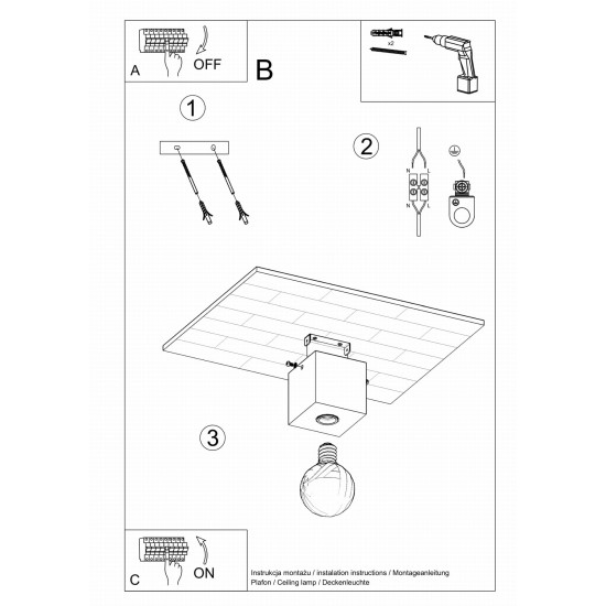 SOLLUX CEILING LIGHT ARIZ PEACH PUFF SL.0675