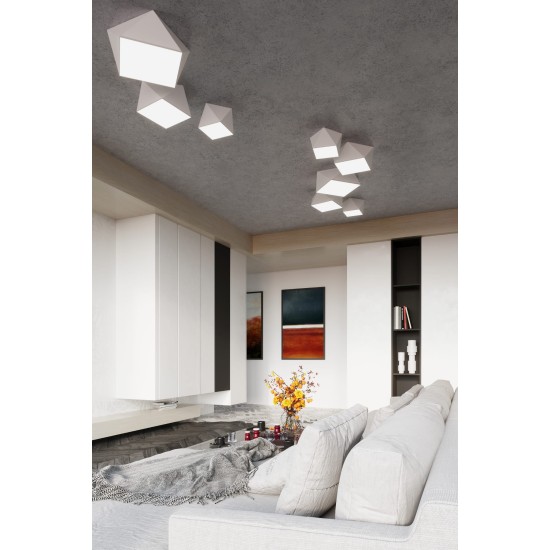 SOLLUX CEILING LIGHT HEXA 35 WHITE E27 2x60W IP20 SL.0689