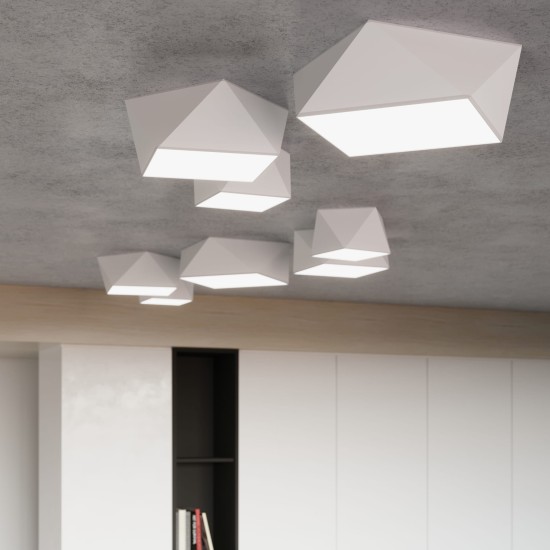 SOLLUX CEILING LIGHT HEXA 35 WHITE E27 2x60W IP20 SL.0689