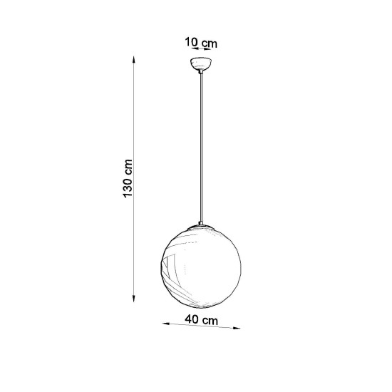 SOLLUX PENDUL UGO 40 ALB E27 1x60W IP20 SL.0717