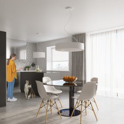 SOLLUX PENDANT SATURNO SLIM 50 WHITE SL.0749
