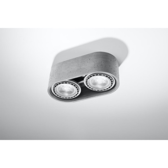 SOLLUX CEILING SPOT BASIC 2 PERSIAN INDIGO GREY SL.0882 2xGU10X10W