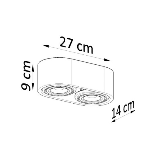 SOLLUX CEILING SPOT BASIC 2 PEACH PUFF SL.0914