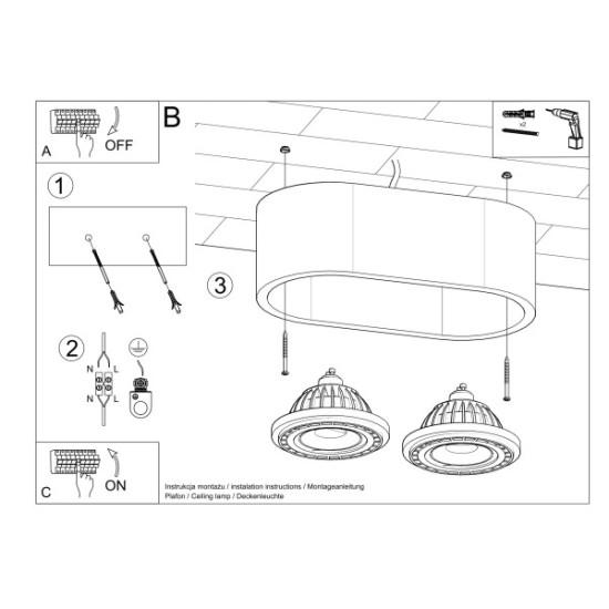 SOLLUX CEILING SPOT BASIC 2 PEACH PUFF SL.0914