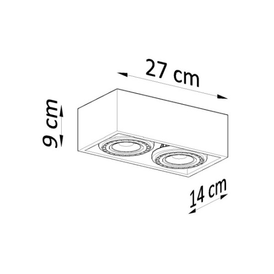 SOLLUX SPOT DE TAVAN QUATRO 2 PERSIAN INDIGO SL.0884 GRI 2xGU10X10W